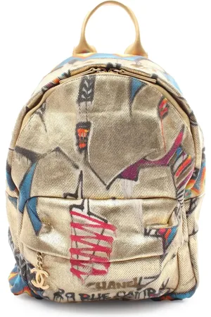 CHANEL 2019 Paris New York Canvas Graffiti Street Spirit backpack