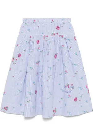 JOSHUA SANDERS Floral seersucker skirt