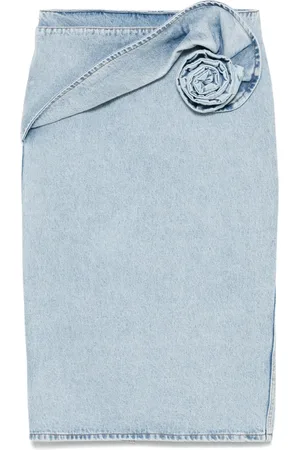 MAGDA BUTRYM Rose-appliqu?? skirt