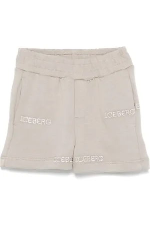 Iceberg Logo-embroidered track shorts