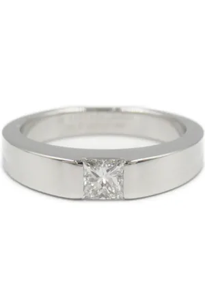 Cartier 2010s 18K white gold Tank diamond ring