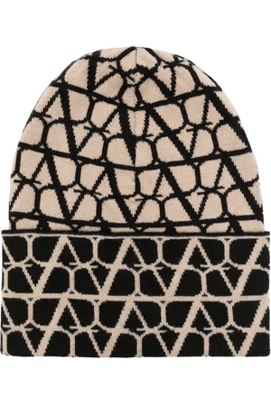 VALENTINO GARAVANI Logo-intarsia beanie hat