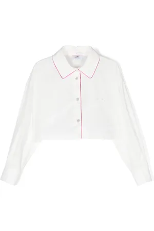 Chiara Ferragni Eyelike logo-embroidered cropped shirt