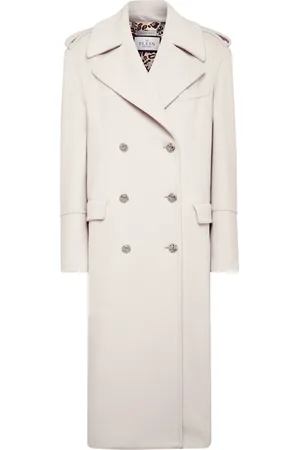 Philipp Plein Skull crystal-embellished double-breasted coat