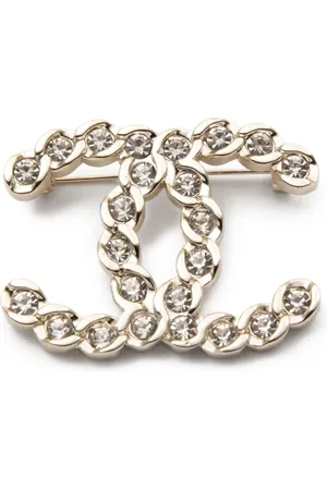 CHANEL 2010s CC-logo brooch