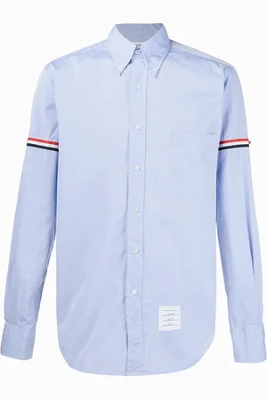 Thom Browne Striped-detail long-sleeved shirt