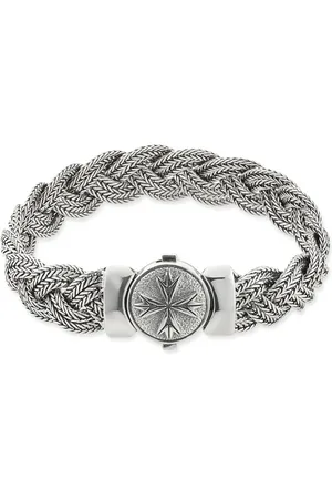 EMANUELE BICOCCHI Large diamond-cut flat braided bracelet