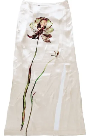 Issey Miyake Floral-print midi skirt
