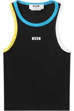 Msgm Logo-embroidered tank top
