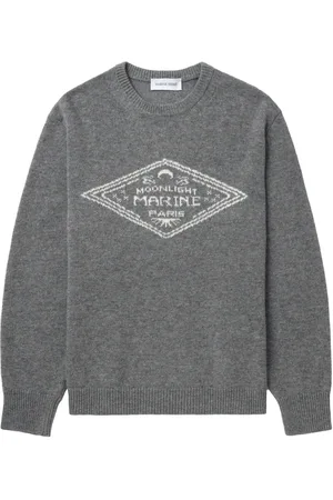 Marine Serre Logo intarsia-knit jumper