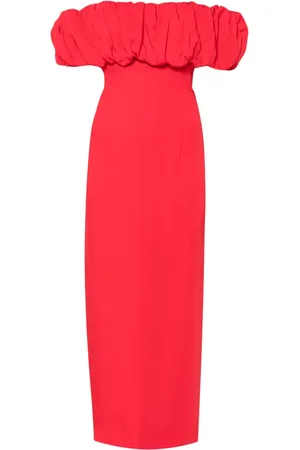 Rowen Rose Bardot-neckline midi dress