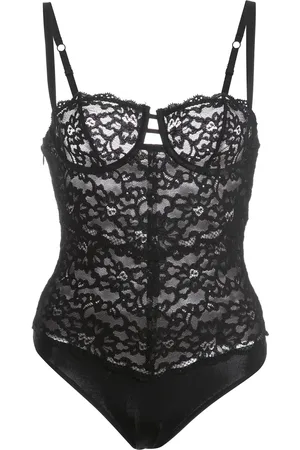 FLEUR DU MAL Charlotte lace balconette bodysuit
