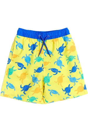 SOLISWIM KIDS Turtle-print swim shorts