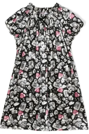 Chiara Ferragni Diamond-print bow-detail dress