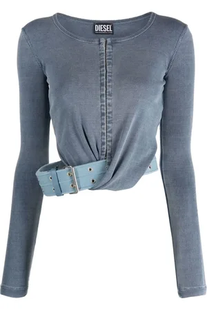 Diesel Belted-waist long-sleeved T-shirt