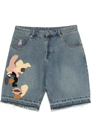 KIDSUPER STUDIOS Patchwork-face shorts