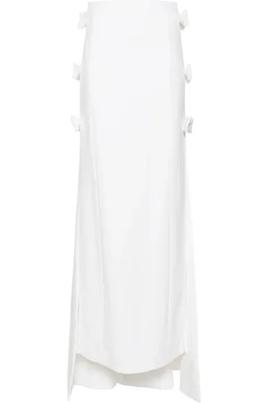 HUISHAN ZHANG Sabina bow-detail crepe midi skirt