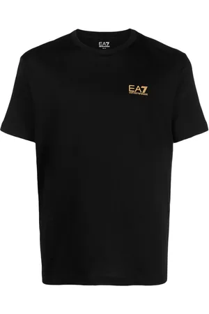 EA7 Logo-print cotton T-shirt