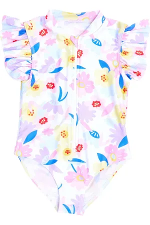 SOLISWIM KIDS Floral-print swimsuit