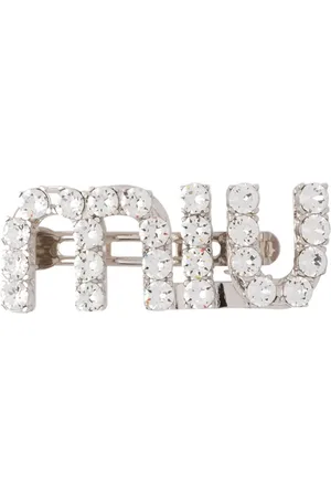 Miu Miu Crystal-embellished logo hair clip