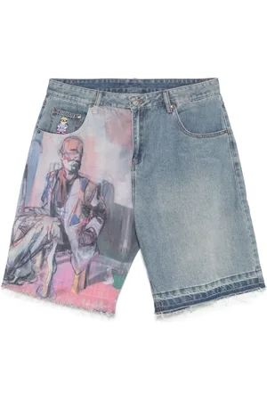 KIDSUPER STUDIOS Painted-panel shorts