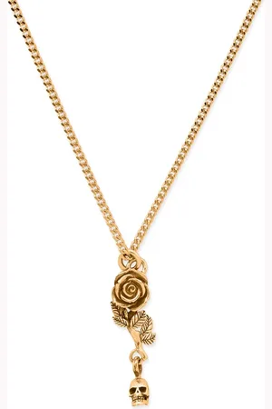 EMANUELE BICOCCHI Rose & Skull pendant necklace