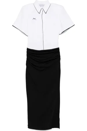 Rowen Rose Two-tone midi dress