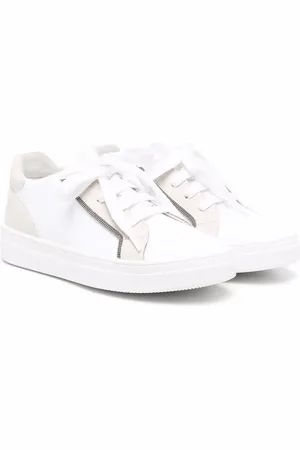 Brunello Cucinelli Monili panelled suede-trim sneakers
