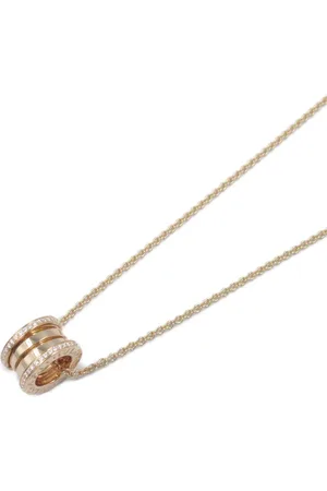 Bvlgari 2010s 18kt rose B.zero1 diamond pendant necklace