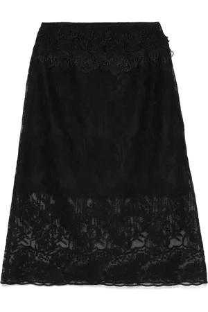 ERMANNO SCERVINO Floral-embroidery midi skirt