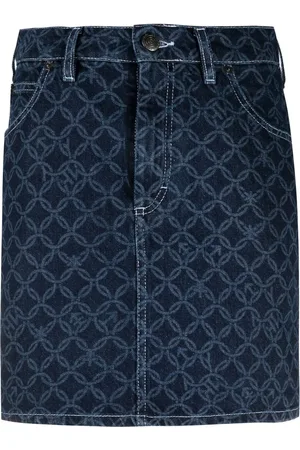 Charles Jeffrey Loverboy Jacquard-pattern denim skirt