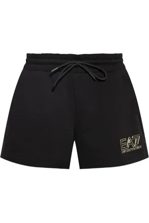 EA7 Logo-embroidered track shorts