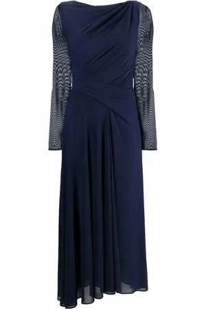 TALBOT RUNHOF Asymmetric draped midi dress