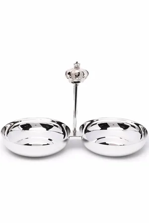 Christofle Royal Jack dog and cat double bowl