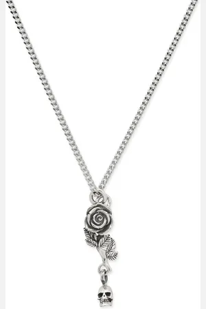 EMANUELE BICOCCHI Rose & Skull pendant necklace