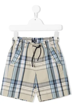 Il gufo Drawstring checked shorts