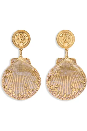 Roberto Cavalli Shell drop earrings