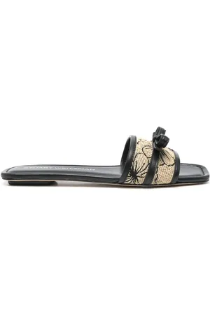 Stuart Weitzman Floral-detail slides