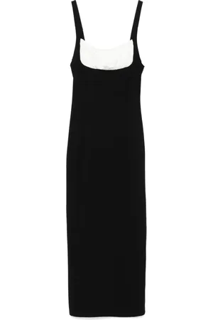 Rowen Rose Gathered sleeveless midi dress