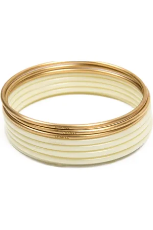 CHANEL 2010s logo-engraved bangles set