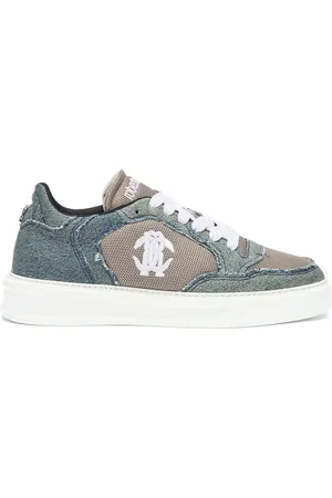 Roberto Cavalli Denim-panel sneakers