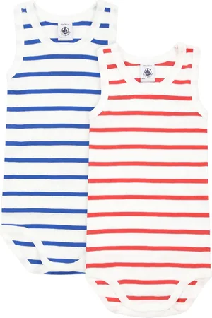 Petit Bateau Organic-cotton bodies set