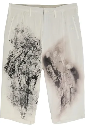 YOHJI YAMAMOTO Abstract-print shorts