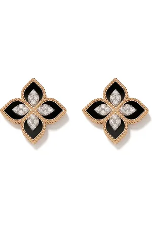 Roberto Coin 18kt rose gold diamond Princess Flower earrings