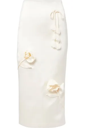 Self-Portrait Floral-appliqu?? skirt