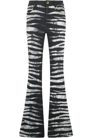 Roberto Cavalli Zebra-print jeans