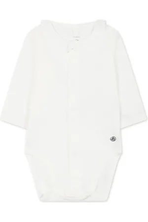 Petit Bateau Ruffle-collar long-sleeve bodysuit