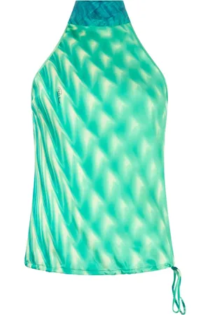 Roberto Cavalli Graphic-print silk top