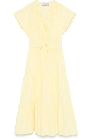 Ermanno Firenze Lace-detail midi dress