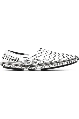 Saint Laurent Neil woven metallic loafers